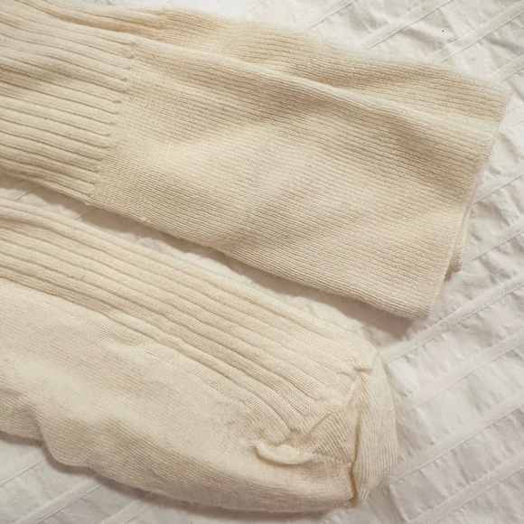 Cream merino wool ribbed knee high Bermuda socks - Greatsox - Picture 3 of 7